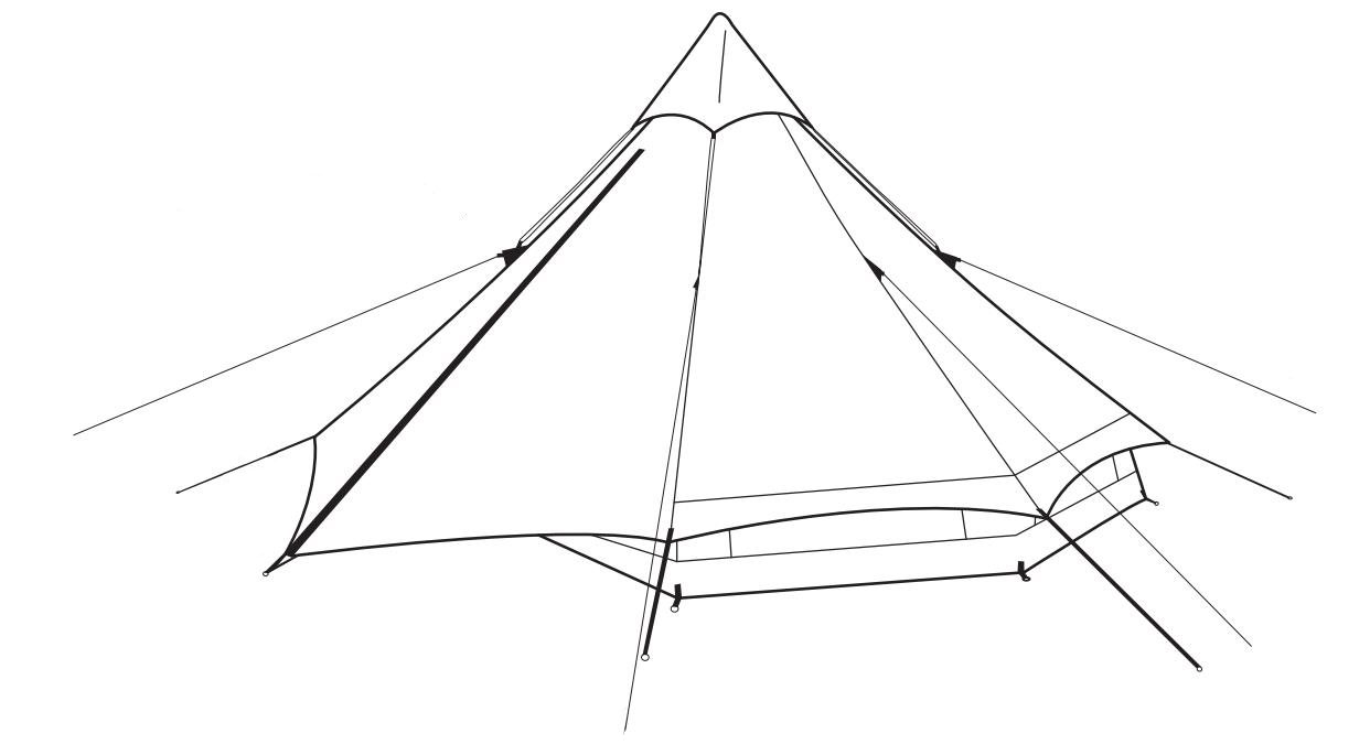 Бавовняний намет Інструкції зі встановлення намету Pyramid