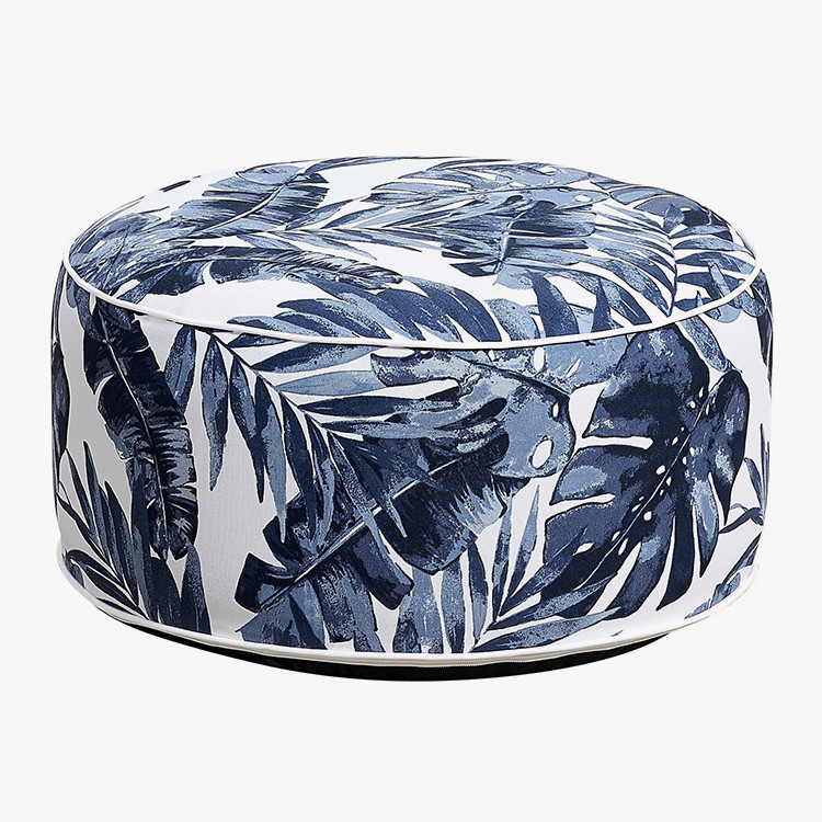 Надувний табурет Ottoman Blue Leaf
